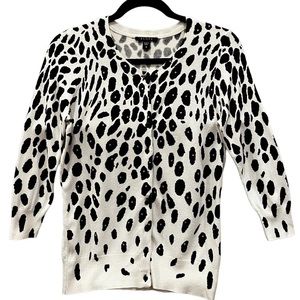 Cyrus- Button down, Animal Print Cardigan. Button front. Lightweight Sweater